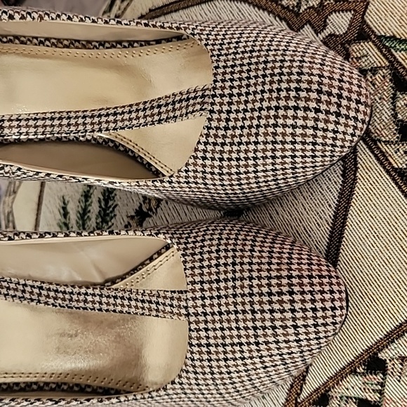 Bakers Herringbone Wedge Heels Sz 9 Preppy Office Business Casual - Picture 6 of 9